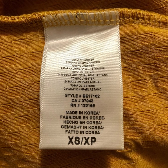 Anthropologie Eri + Ali Overture textured mock neck mustard yellow tank top, XS - Picture 8 of 10